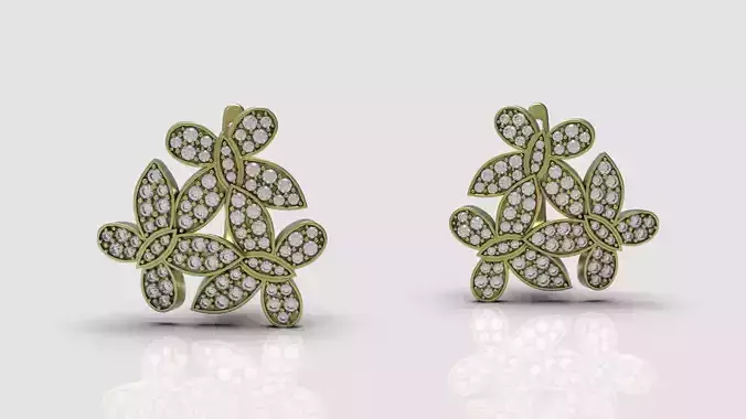 Diamond Butterfly Earrings