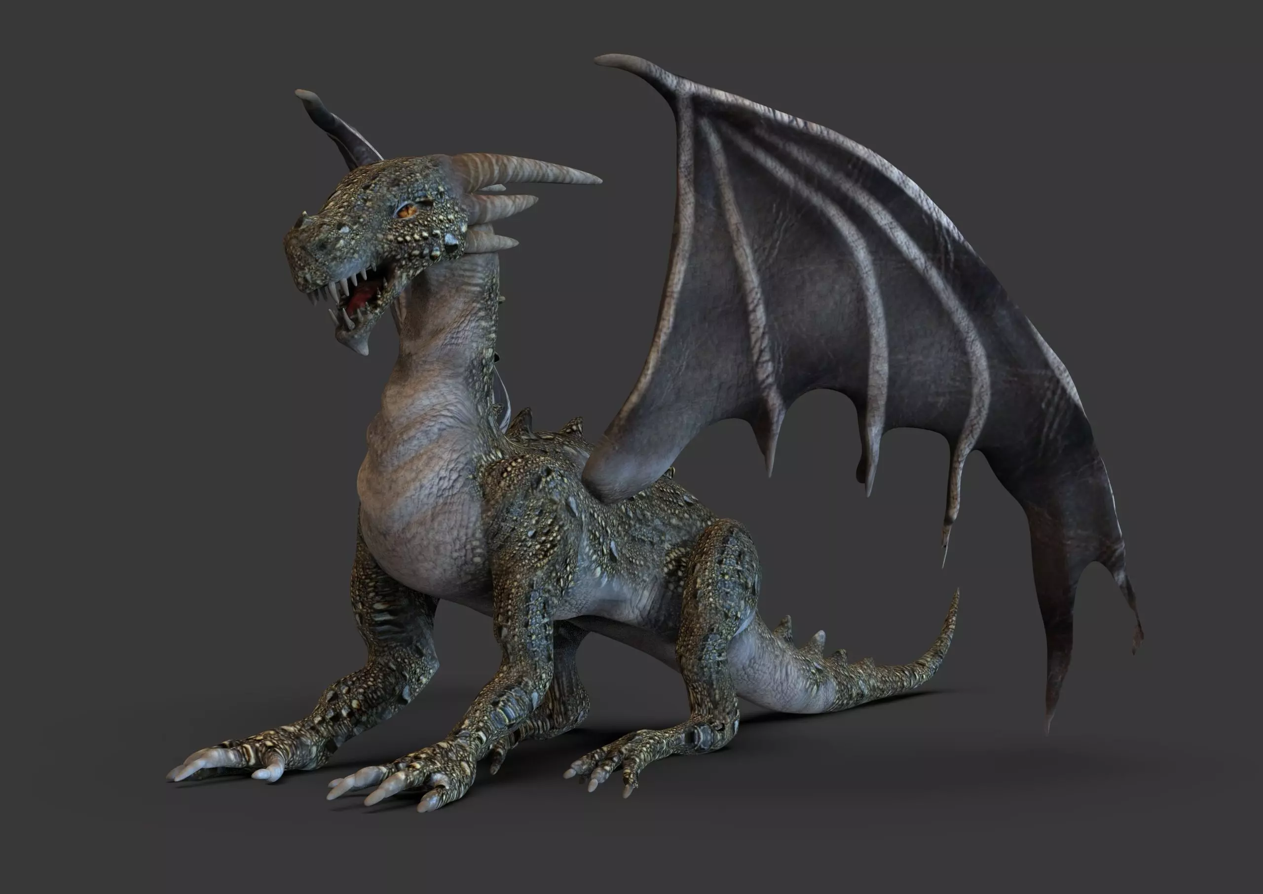 Dragon Low-poly 3D model_0