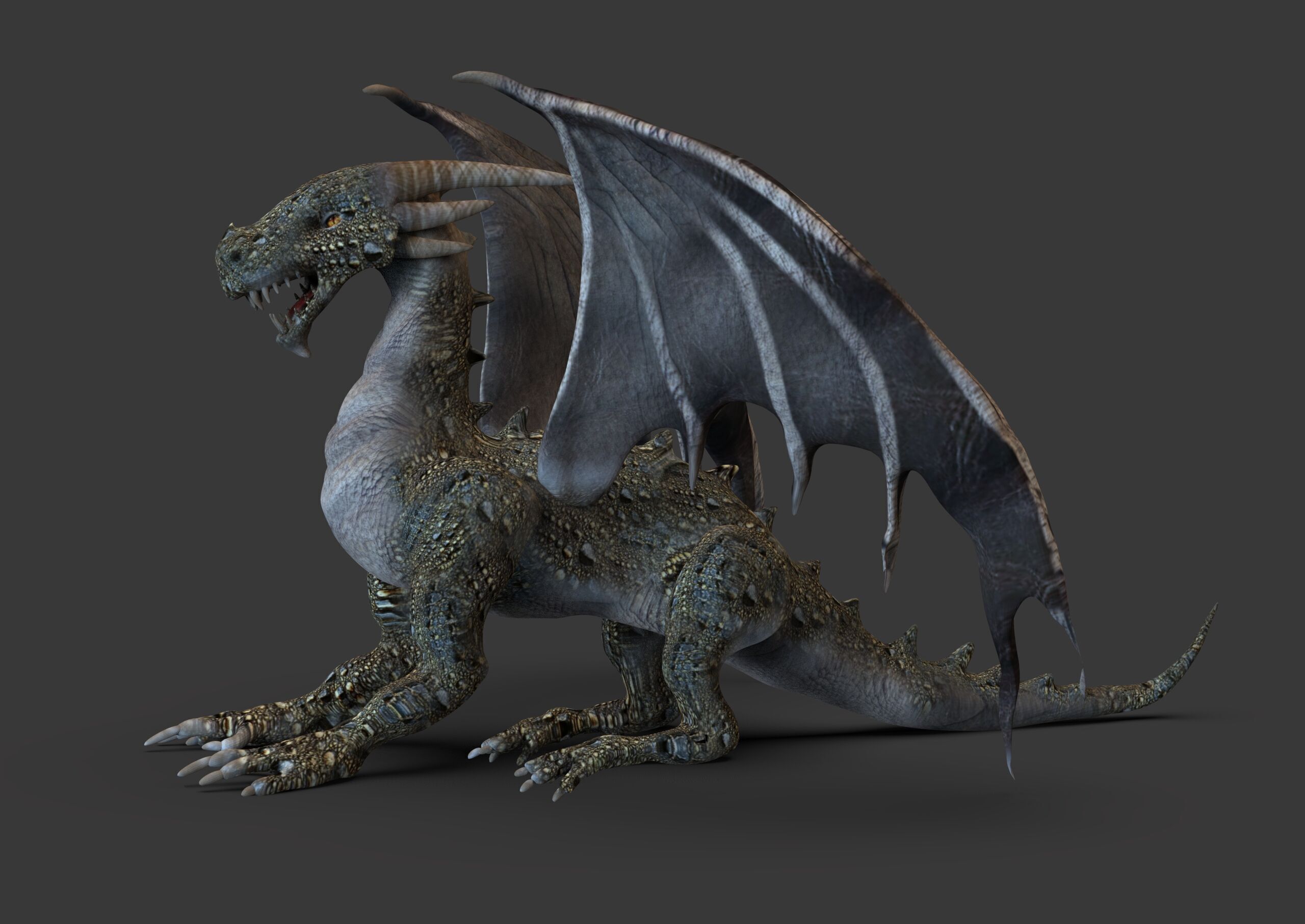 Dragon Low-poly 3D model_4