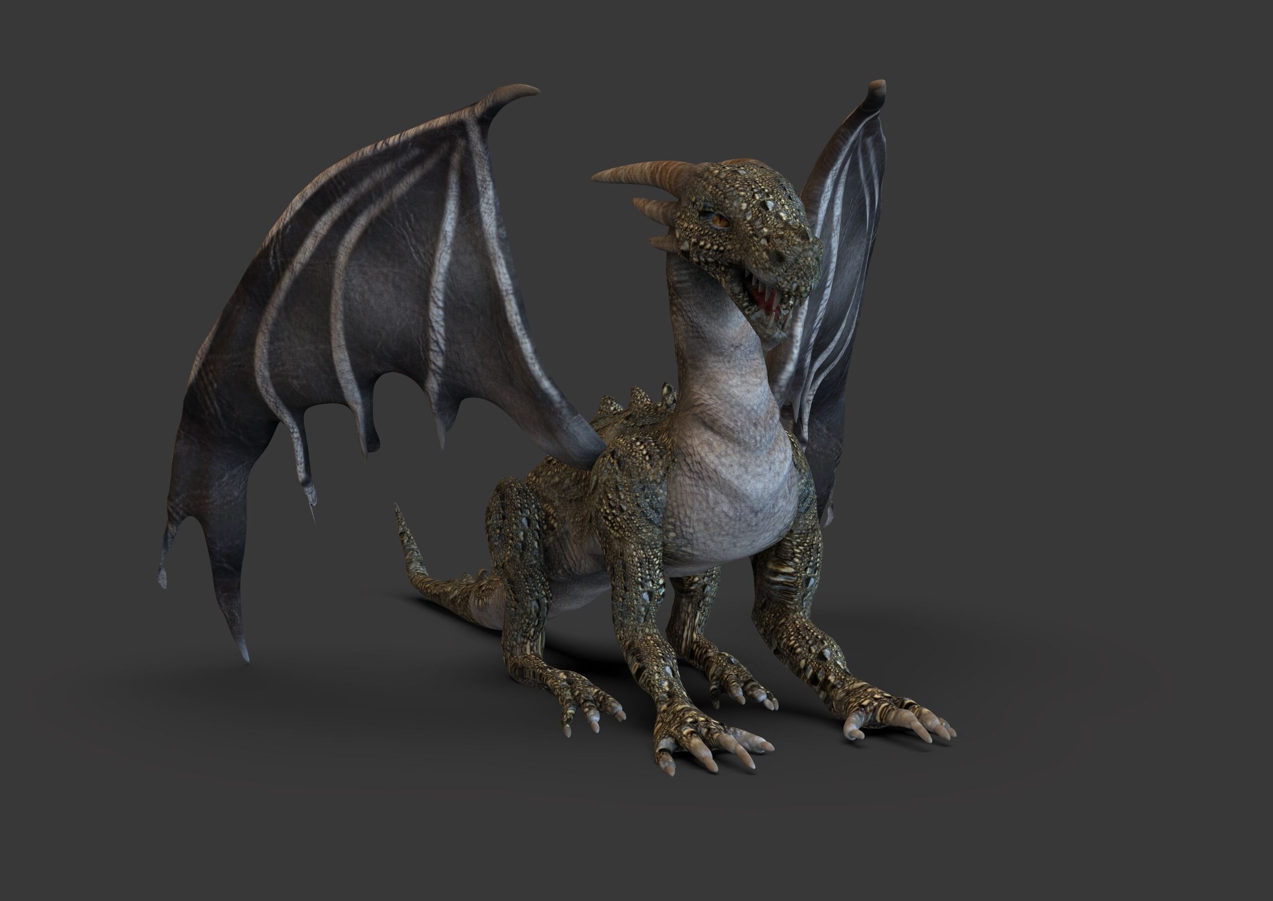 Dragon Low-poly 3D model_2