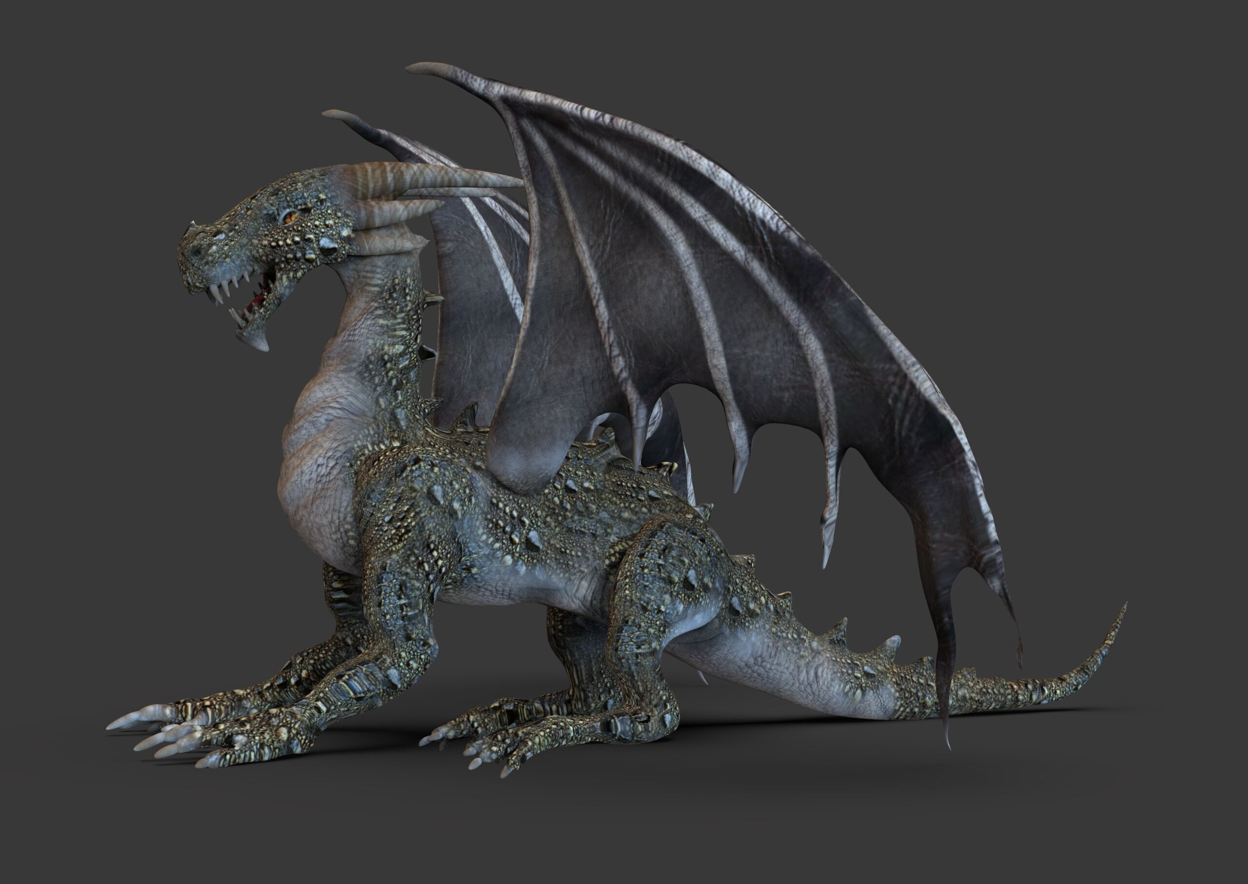 Dragon Low-poly 3D model_1
