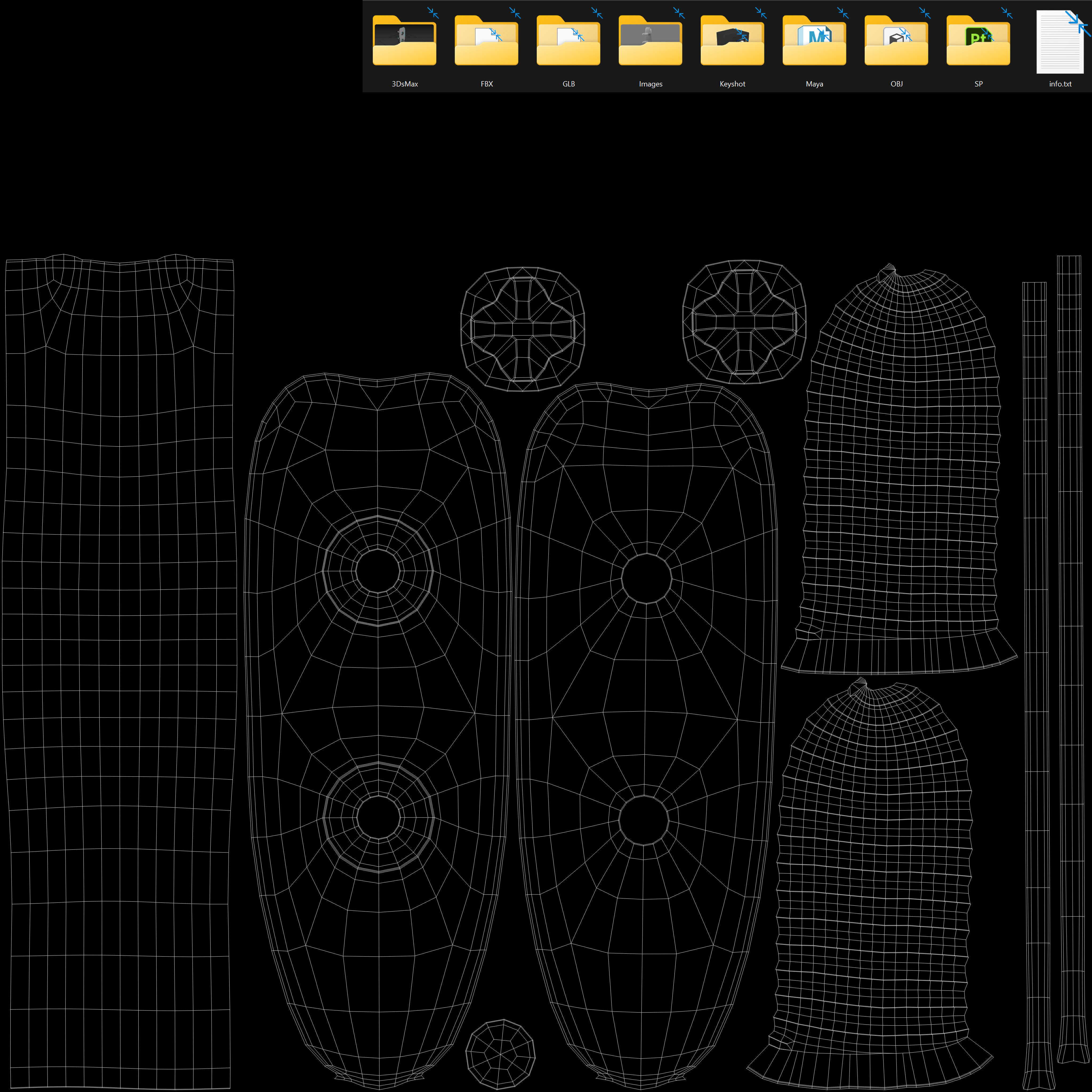 Hook Models Asset pack - Total 18 Models Low-poly 3D model_46