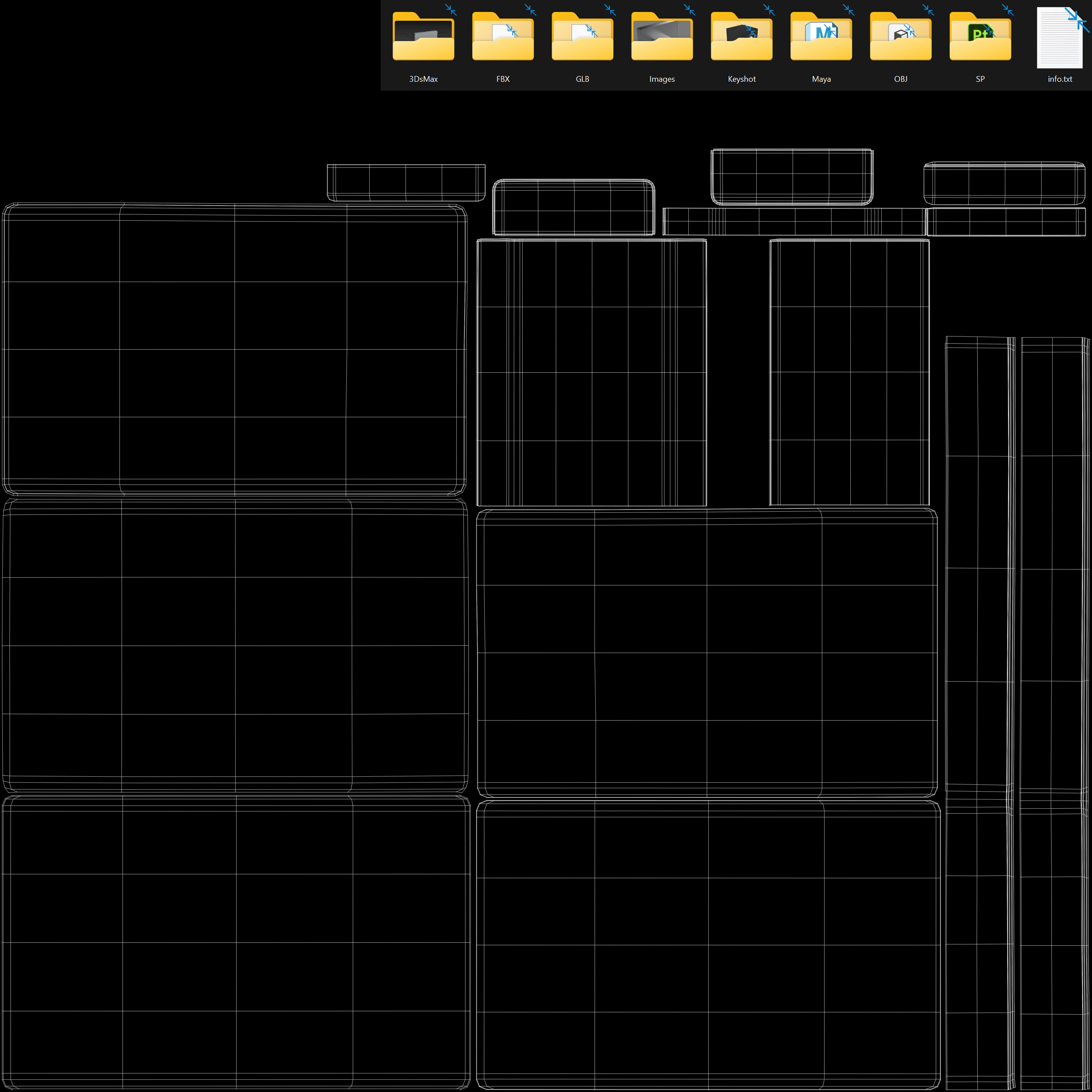 Hook Models Asset pack - Total 18 Models Low-poly 3D model_31