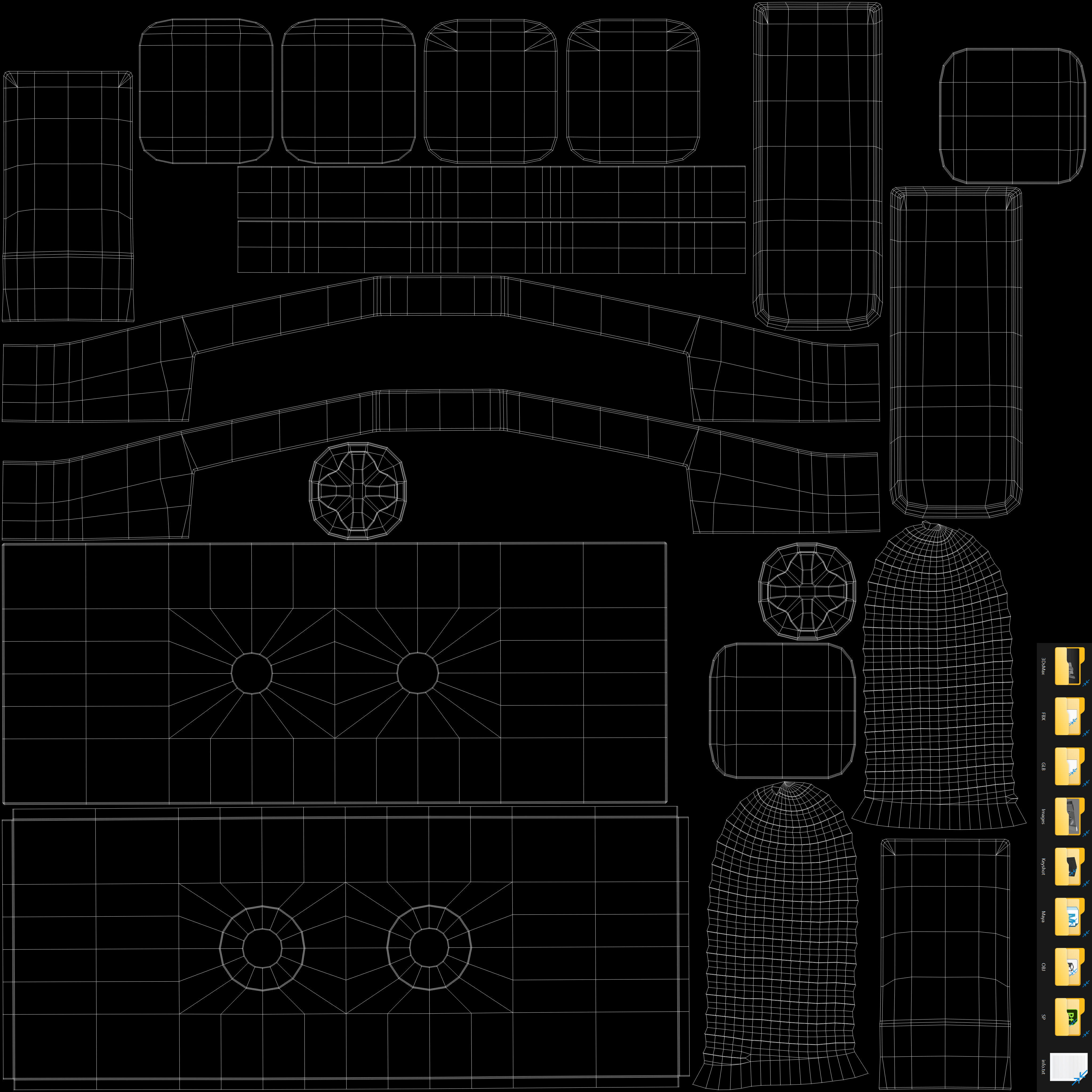 Hook Models Asset pack - Total 18 Models Low-poly 3D model_69