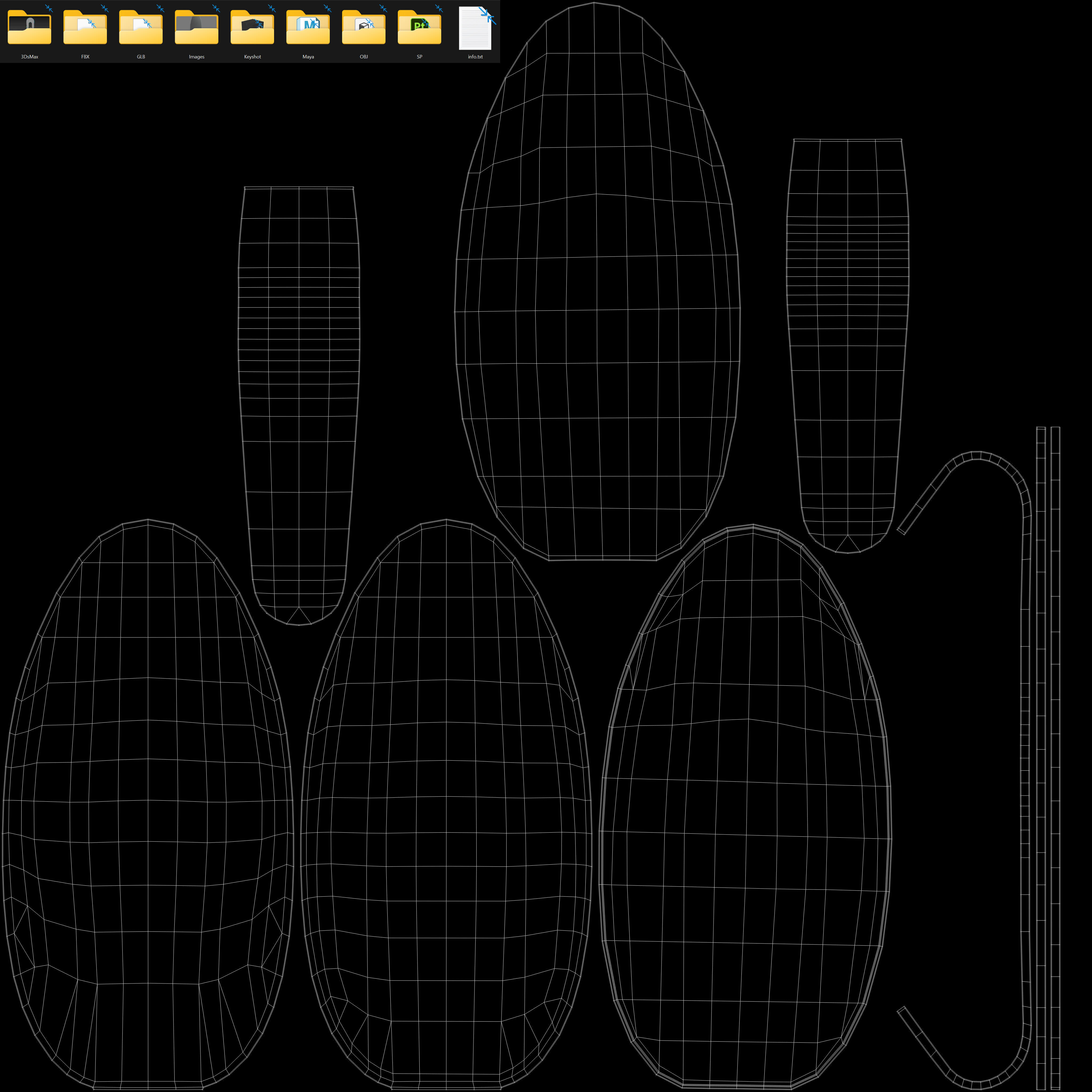Hook Models Asset pack - Total 18 Models Low-poly 3D model_59