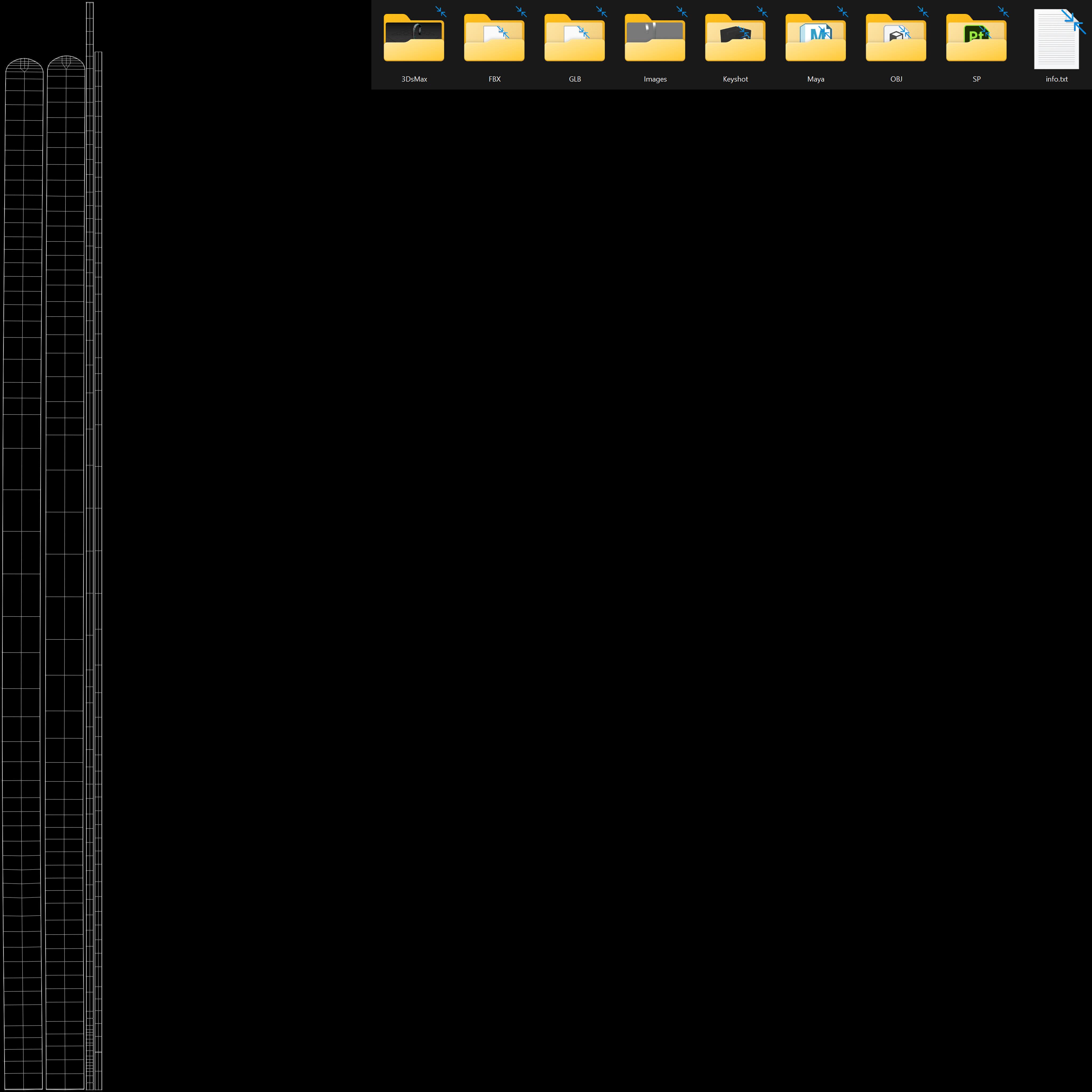 Hook Models Asset pack - Total 18 Models Low-poly 3D model_49