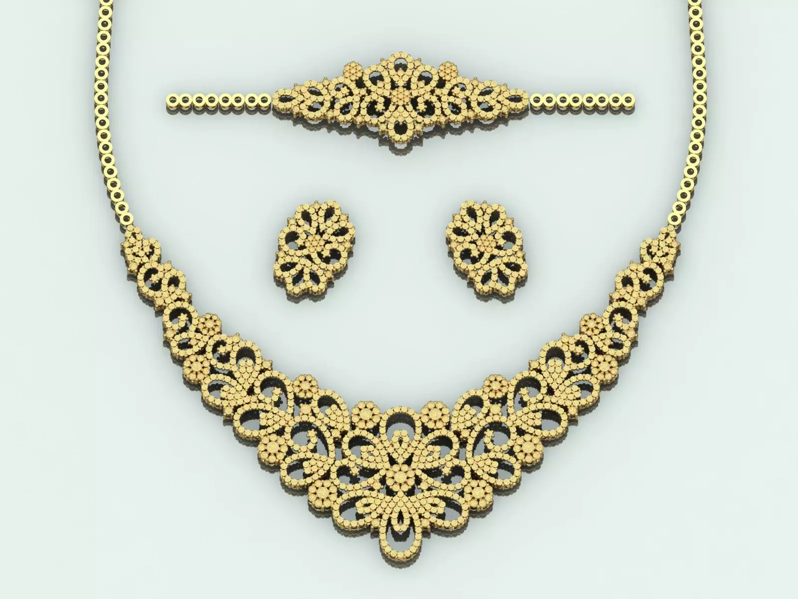 Gold Set  3D print model_0