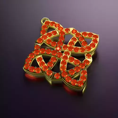 Geometric Floral Pendant