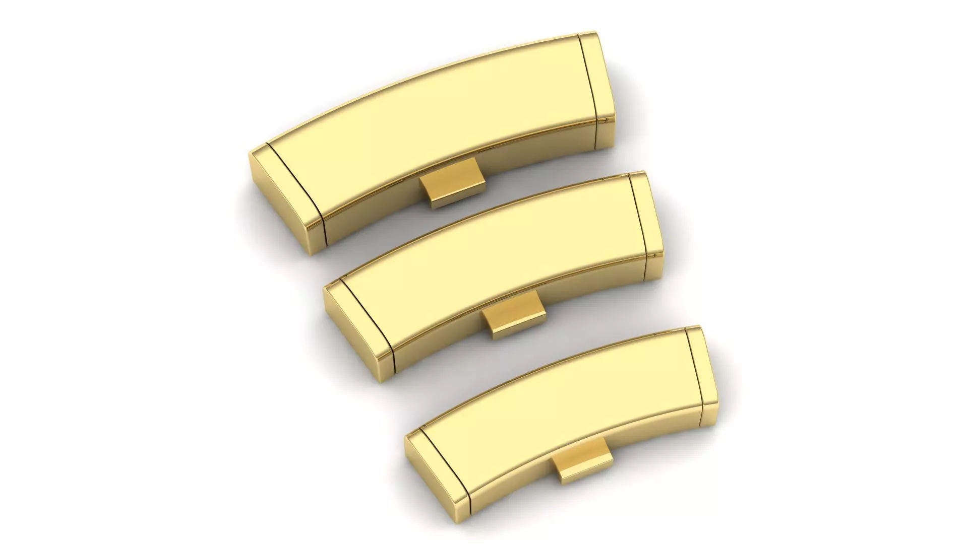 PACK Cuban Locks Curves Chains 8mm 9mm 10mm 3D print model_0