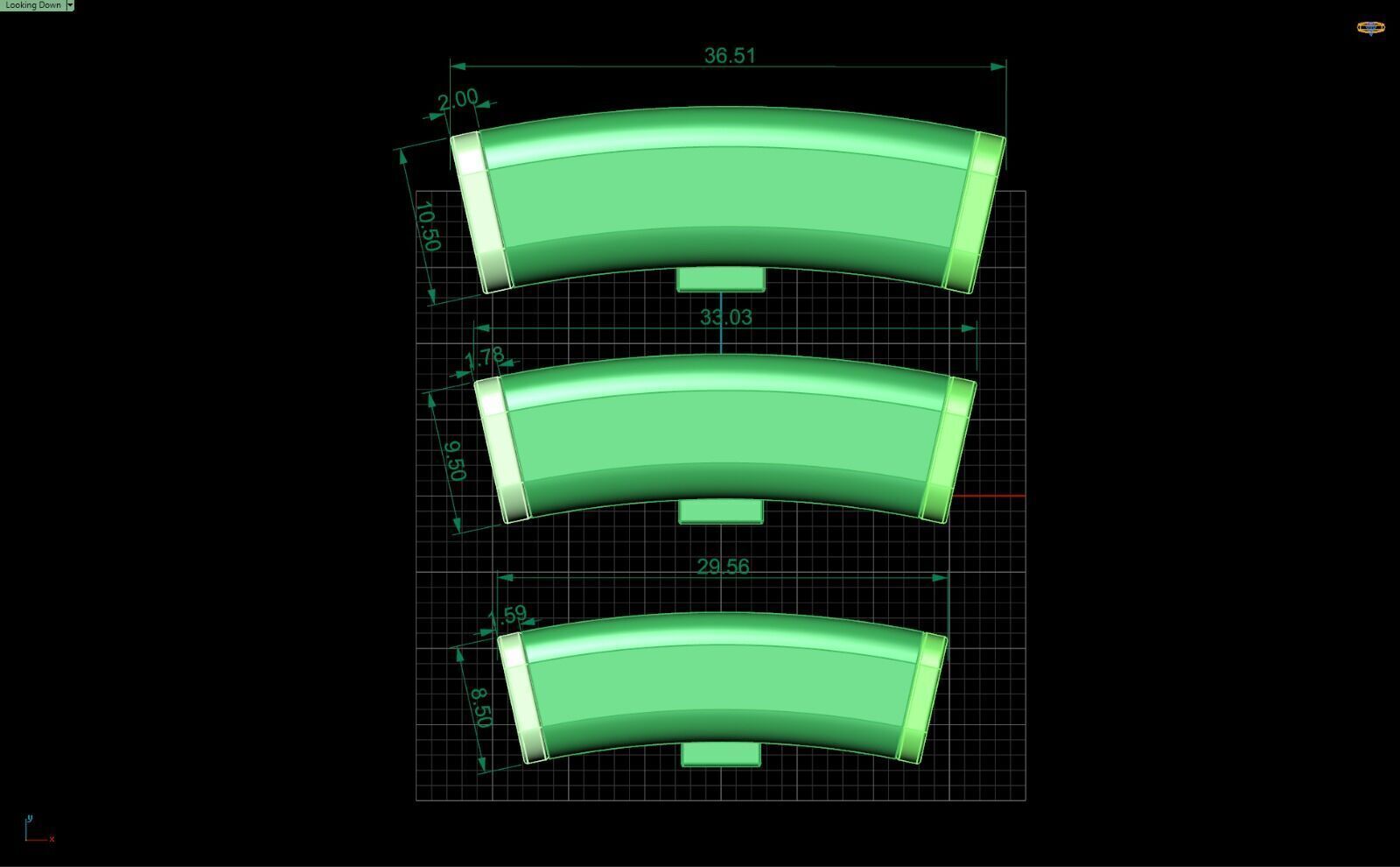 PACK Cuban Locks Curves Chains 8mm 9mm 10mm 3D print model_2