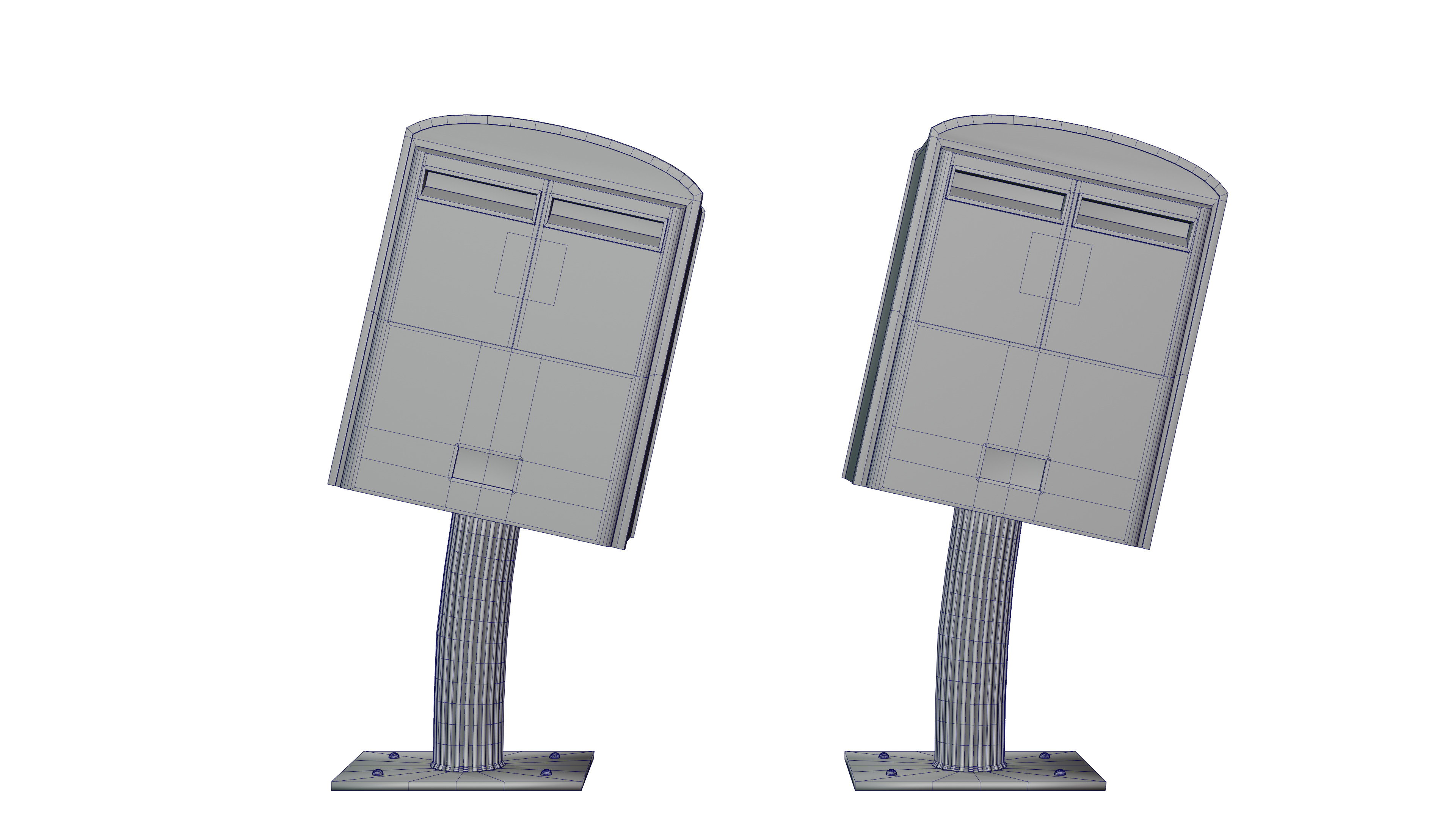 Taiwan Taipei Postbox Low-poly 3D model_5