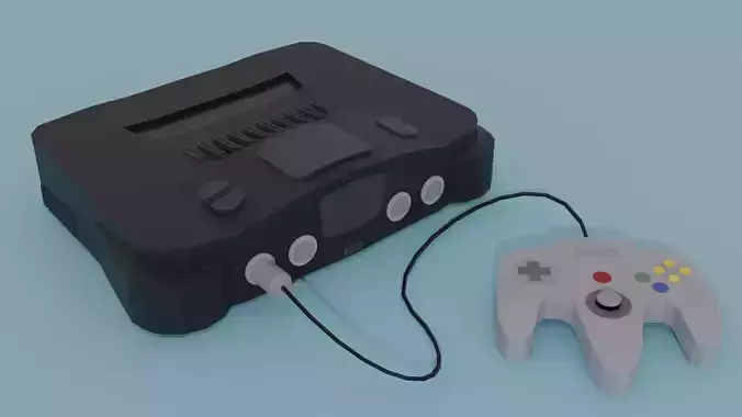 Low Poly Nintendo 64 3D Model