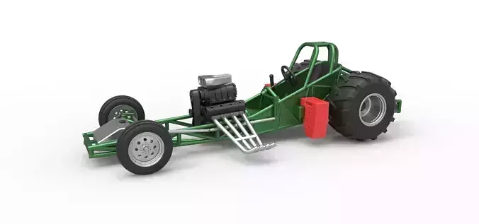 Vintage Pulling Funny car Base Scale 1 to 25