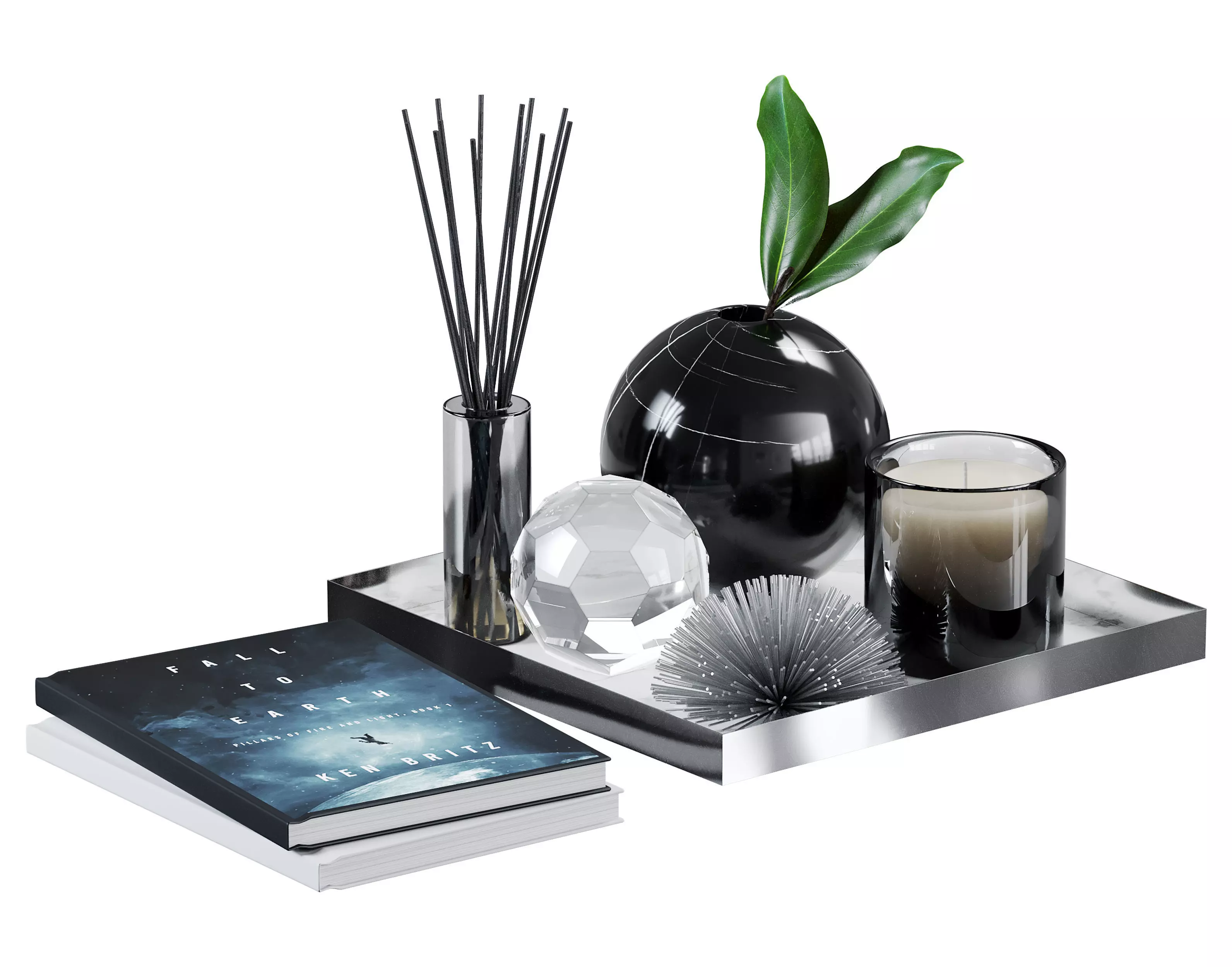 CB2 Decoration Set 1 For Coffee Tables 3D model