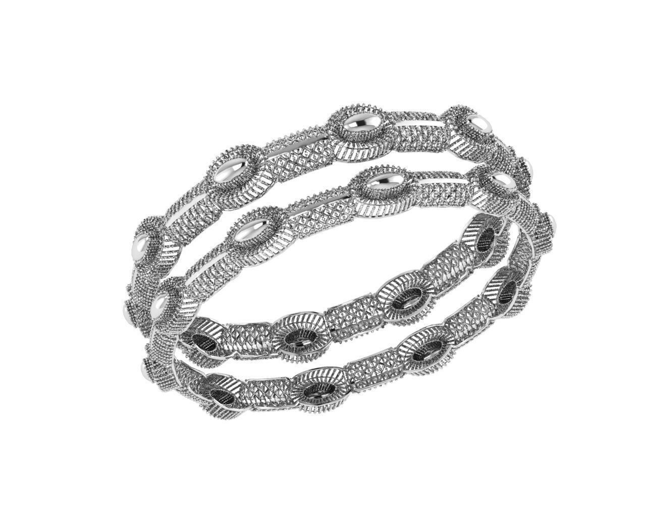 Indian Traditional Bracelets 3D print model_1