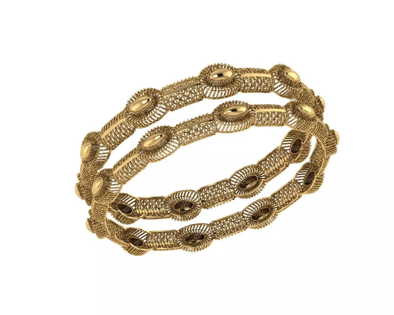 Indian Traditional Bracelets 3D print model_0