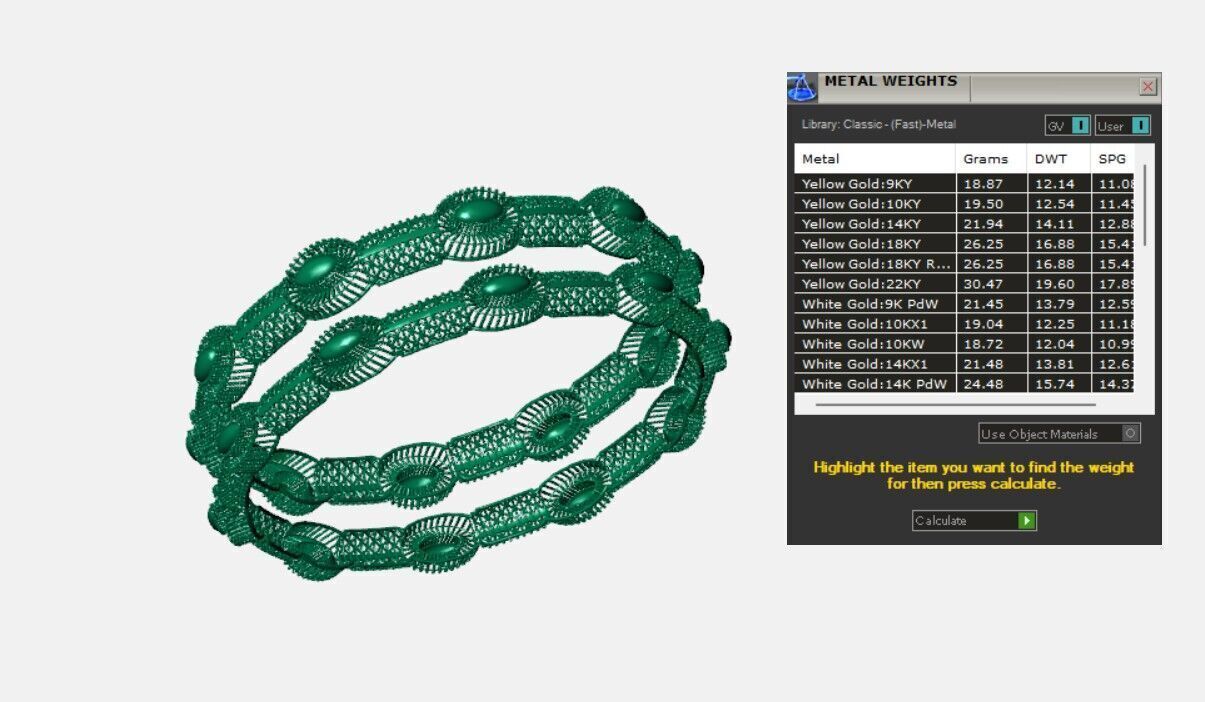 Indian Traditional Bracelets 3D print model_6