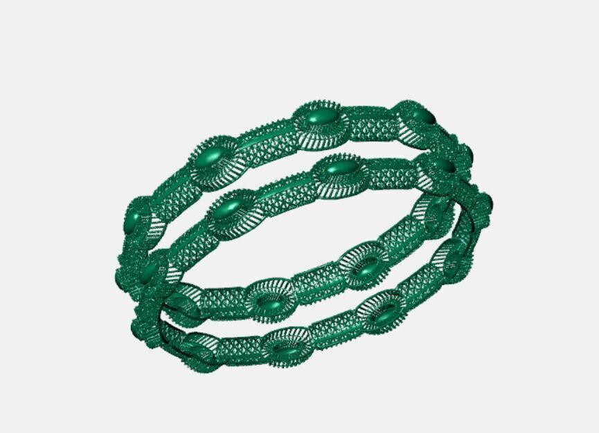Indian Traditional Bracelets 3D print model_2