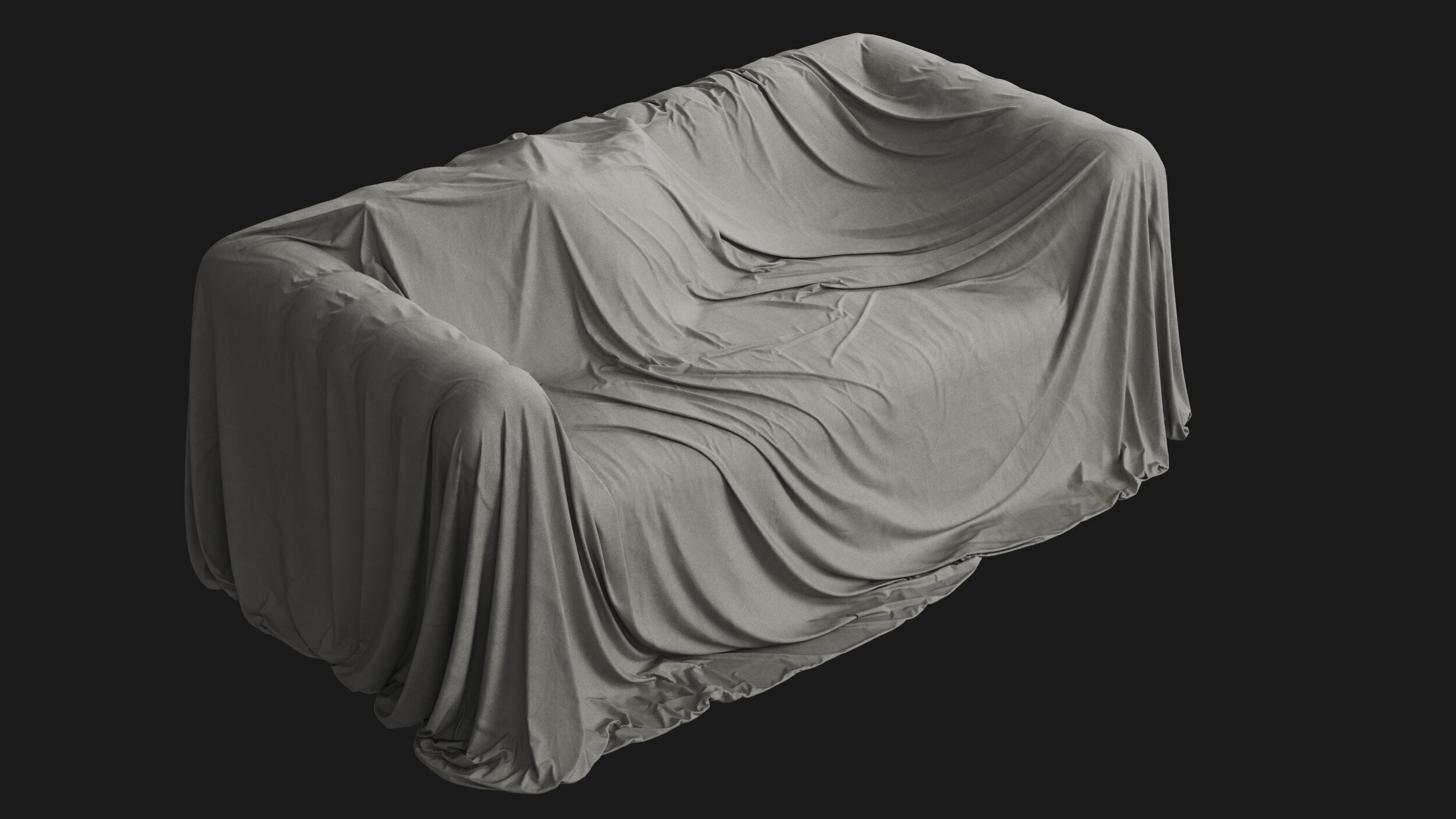 Covered Classic Sofa 02 3D model_3