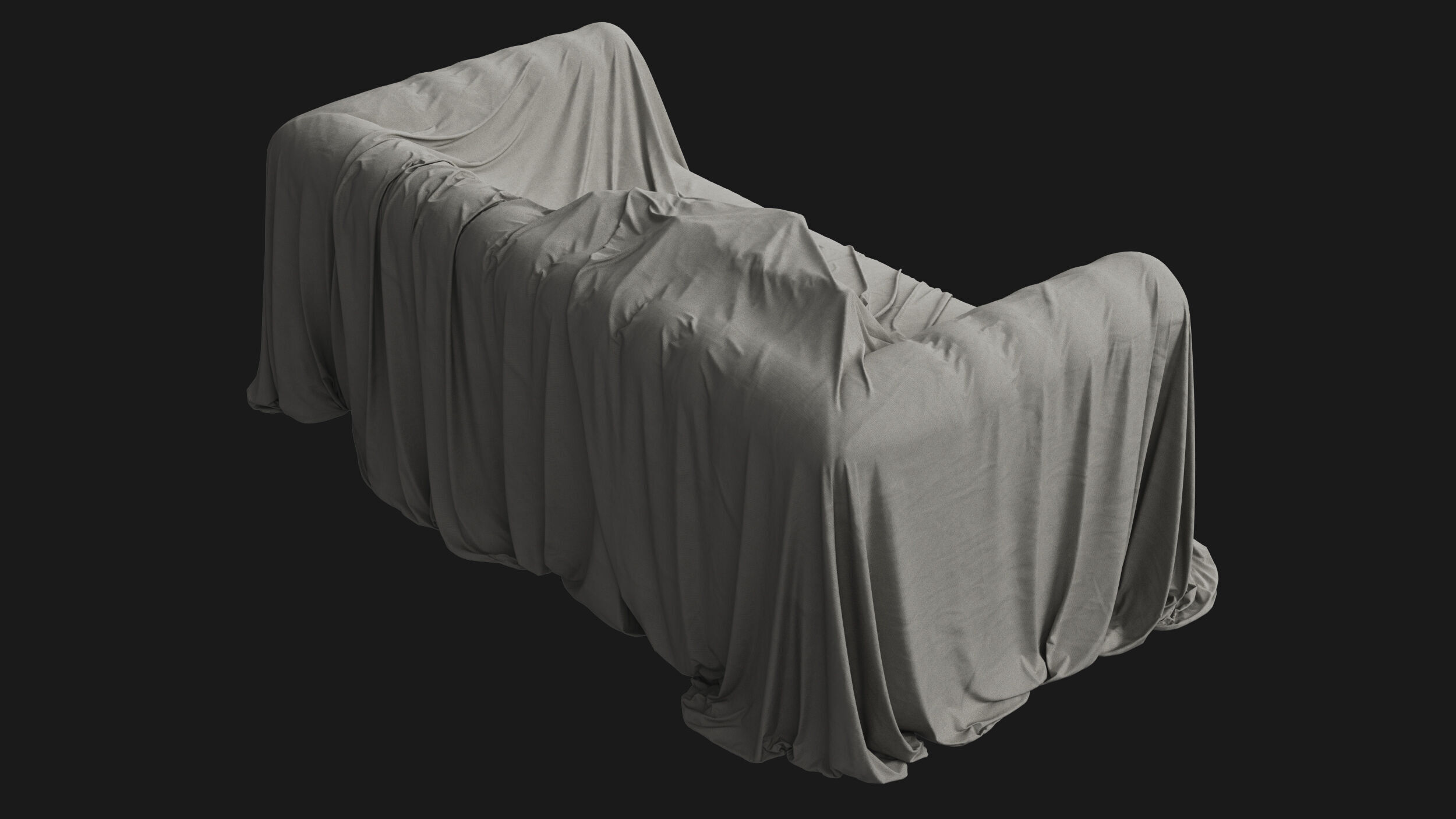 Covered Classic Sofa 02 3D model_2