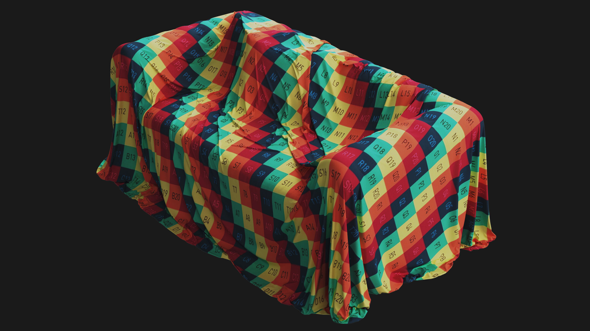 Covered Classic Sofa 02 3D model_9