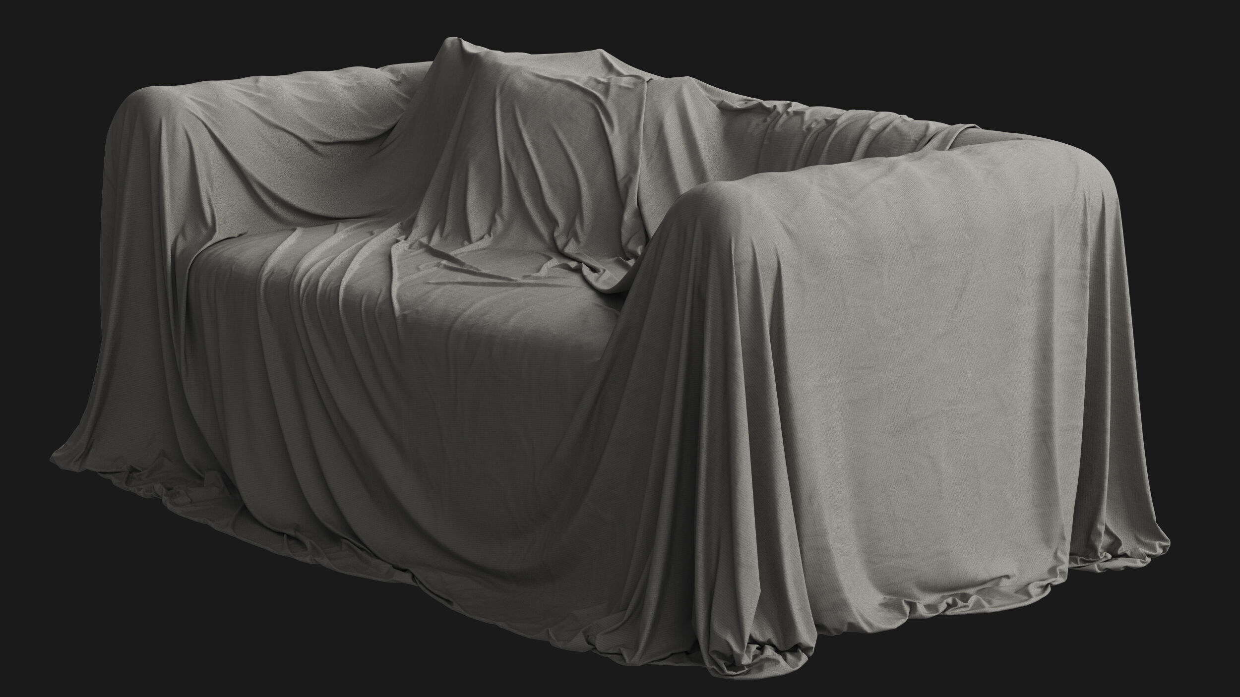 Covered Classic Sofa 02 3D model_4