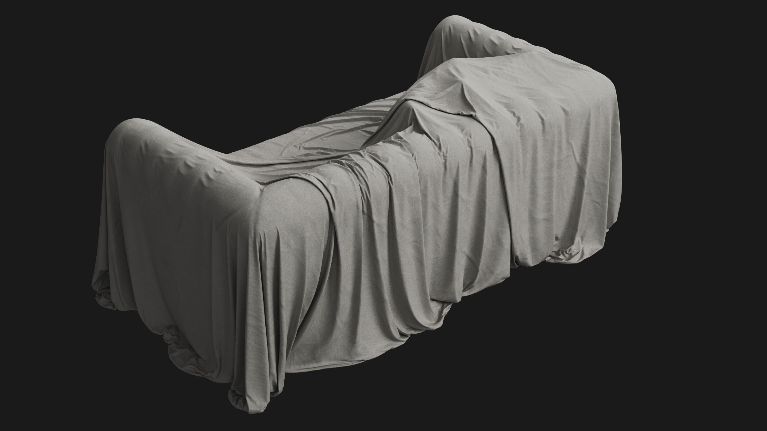 Covered Classic Sofa 02 3D model_1