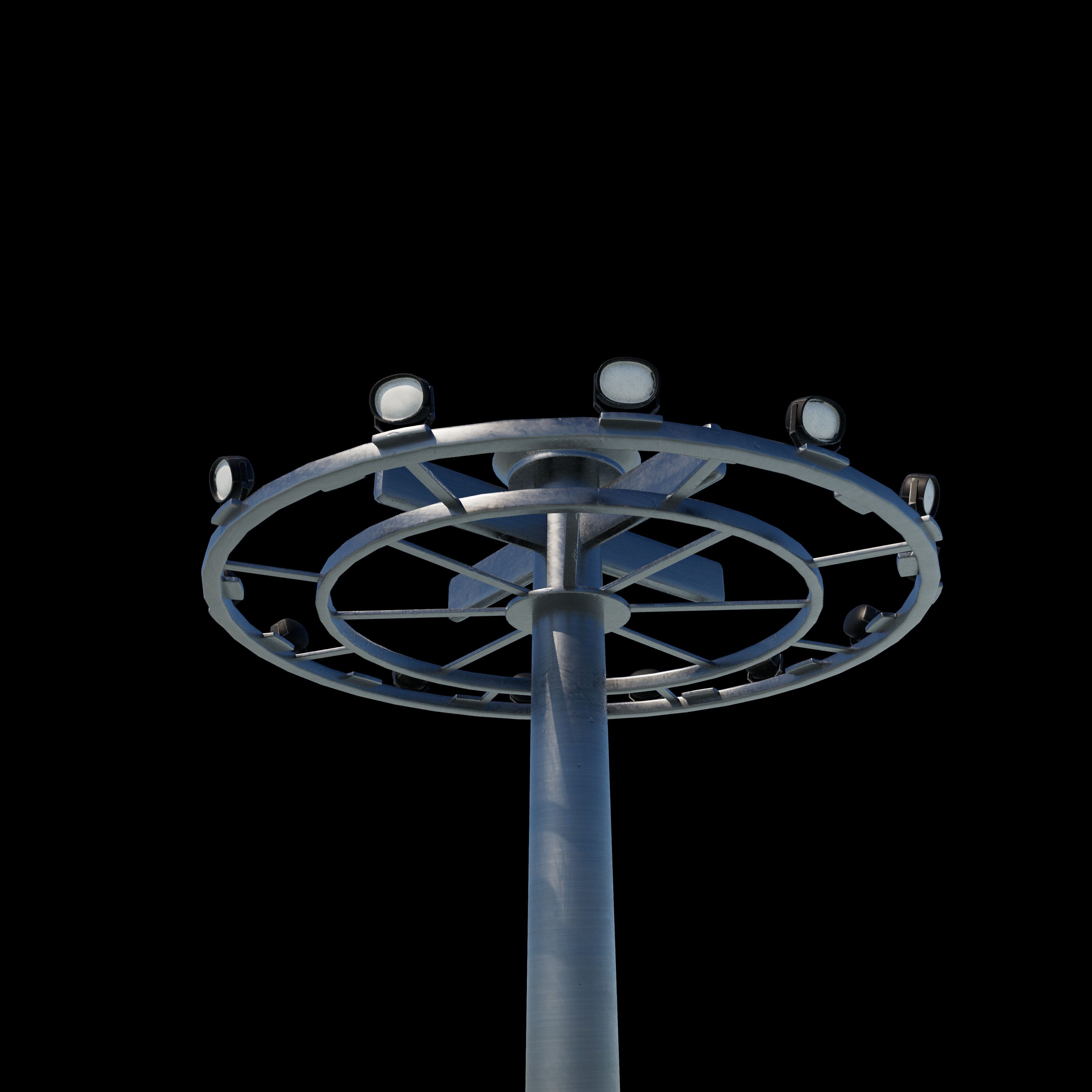 sport field light 3D model_11