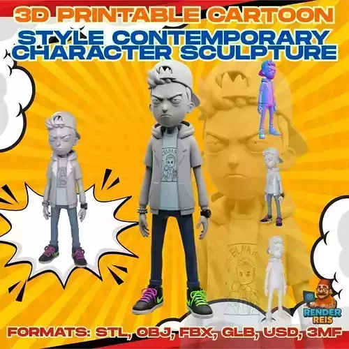 3D Printable Young Rebel Figurine