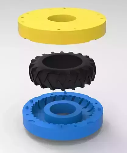 Mold for Tractor tire 40 Scale 3D print model