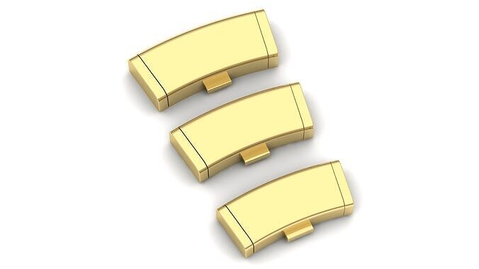 PACK Cuban Locks Curves Chains 11mm 12mm 13mm 3D print model