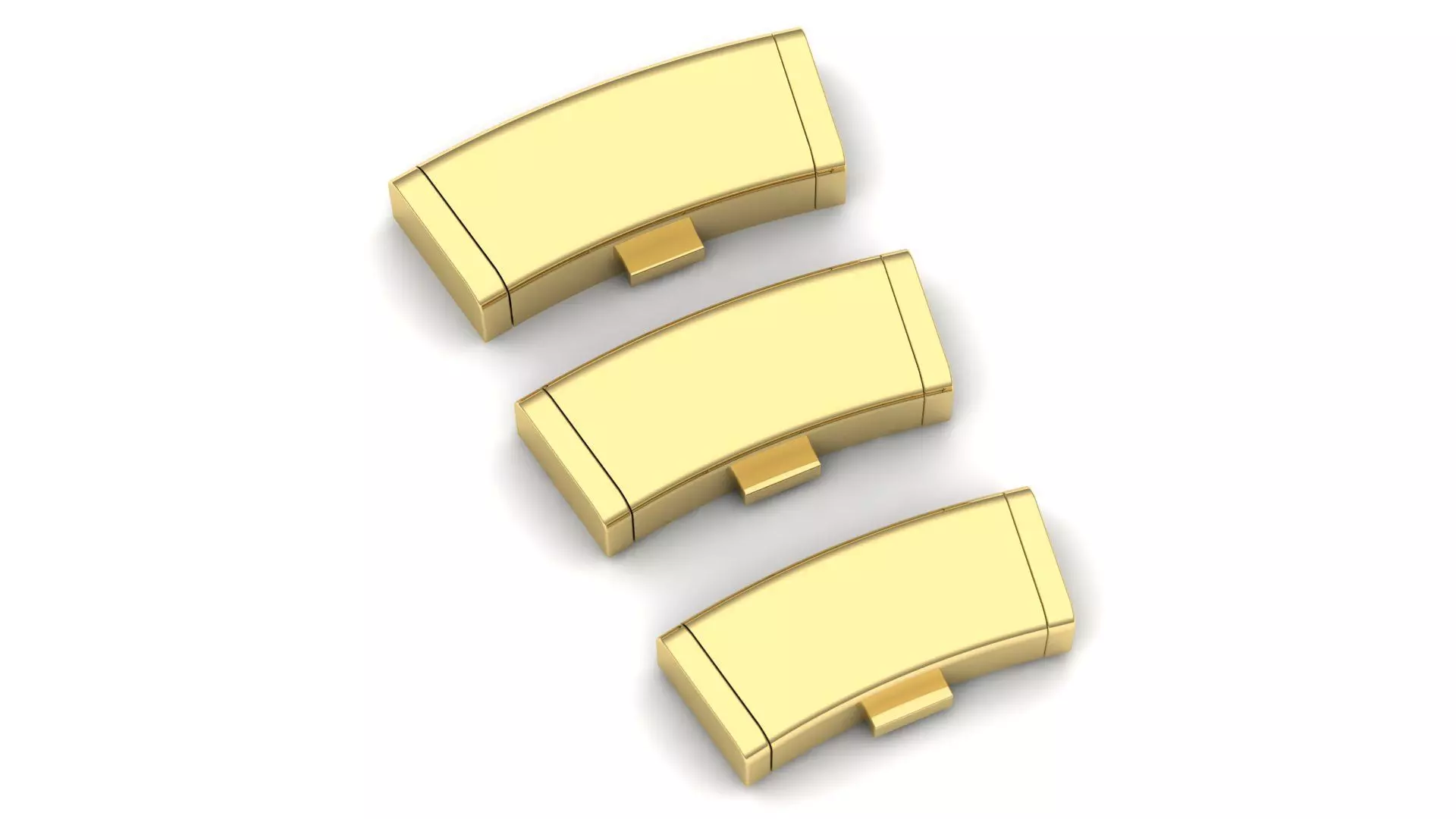 PACK Cuban Locks Curves Chains 11mm 12mm 13mm 3D print model_0