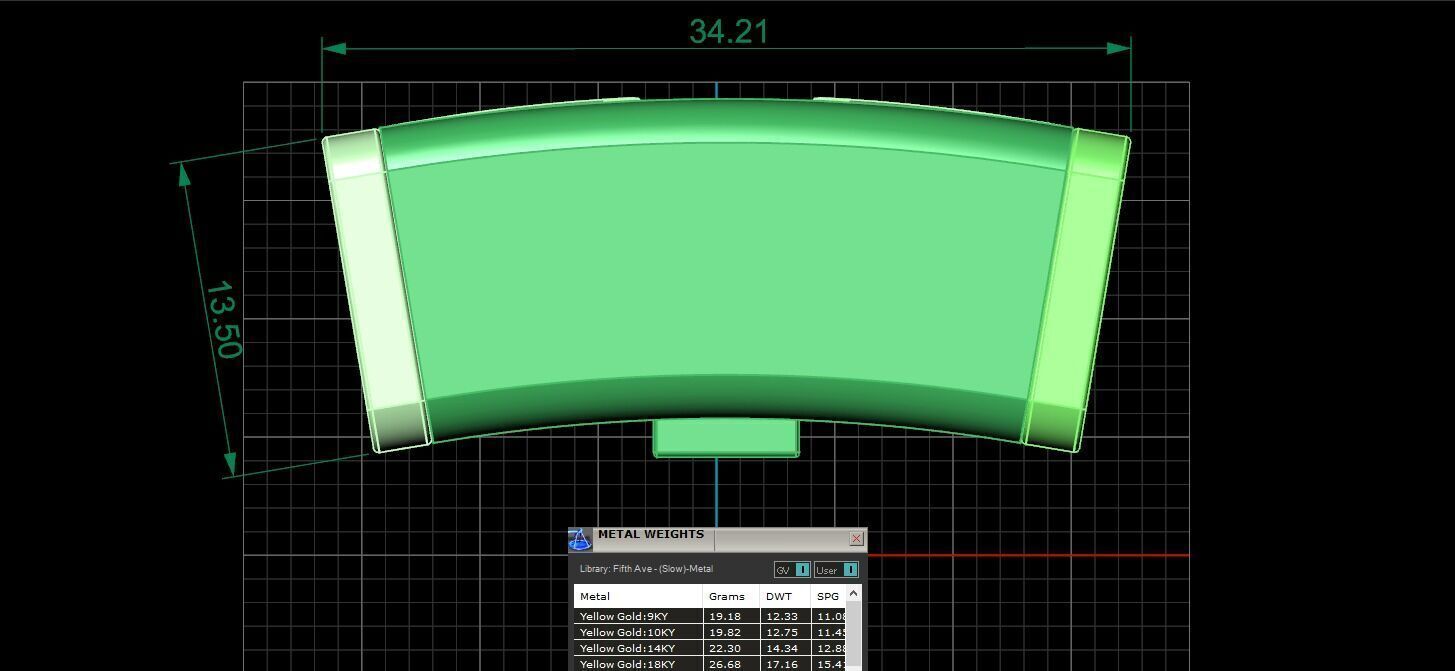 PACK Cuban Locks Curves Chains 11mm 12mm 13mm 3D print model_6