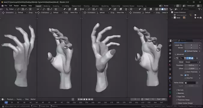 Stylized Hand Sculpt  Dynamic Pose