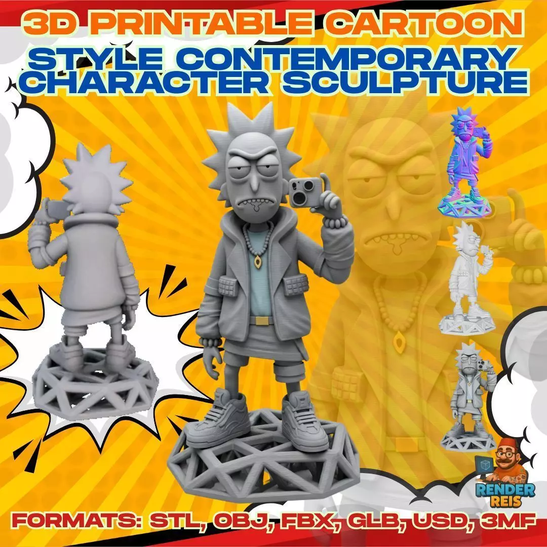 3D Printable Stylish Scientist Figurine 3D model