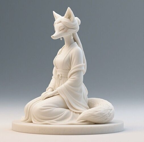 13 Fox Spirit Woman in Pu Song Ling Style 3D print model