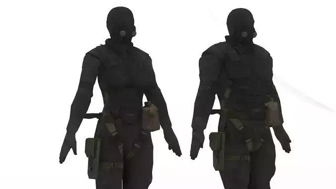 Stealth Suit Collection Male Female 3D Models 