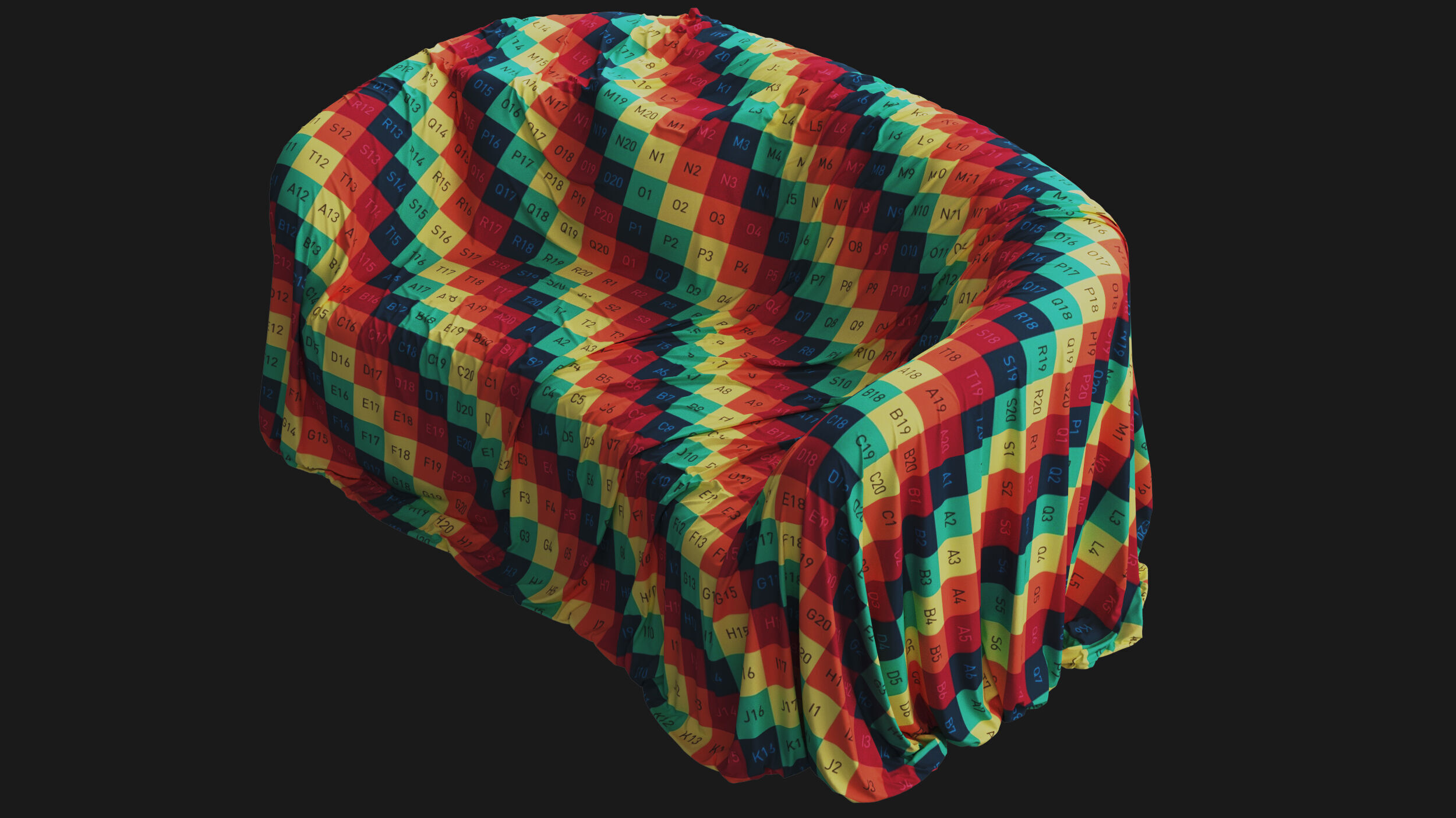 Covered Classic Sofa 03 3D model_9