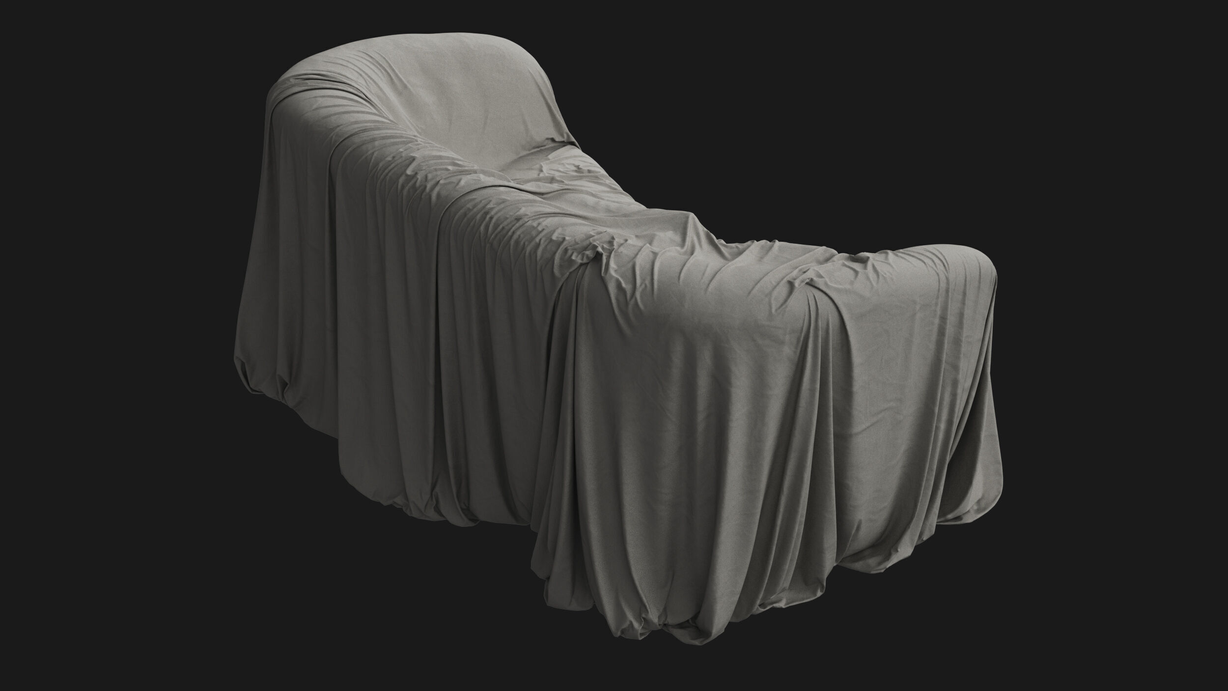 Covered Classic Sofa 03 3D model_2