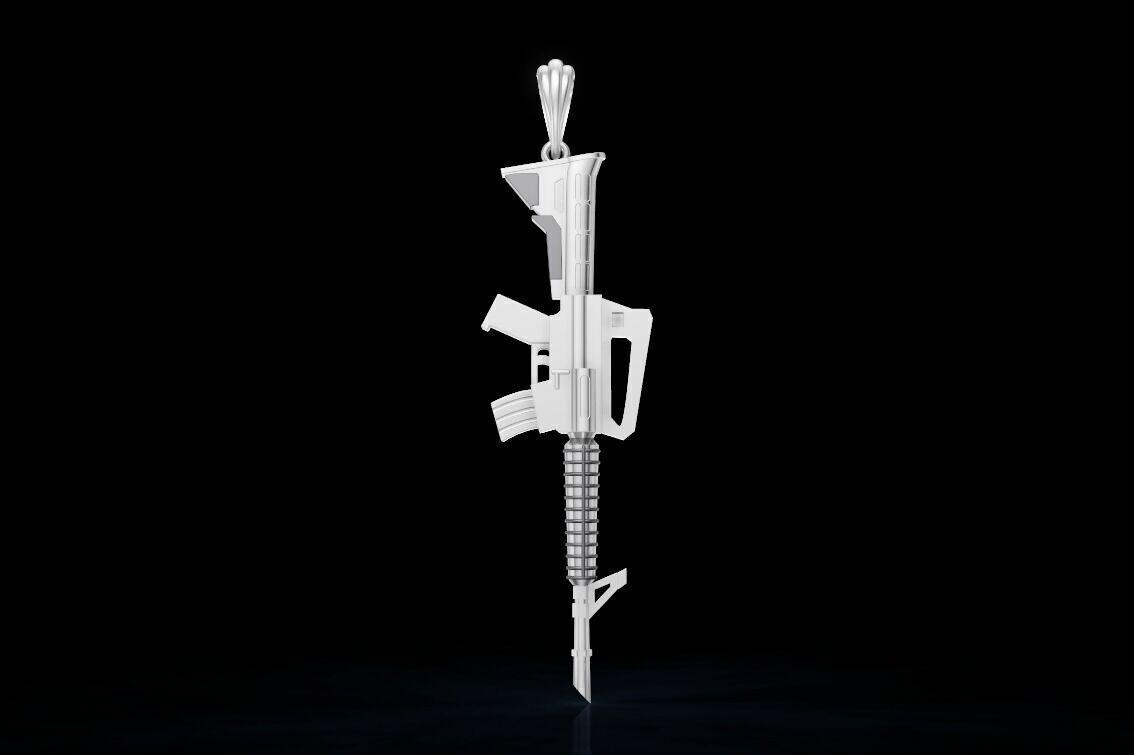 M4 Rifle Pendant 3D Model 3D print model_1