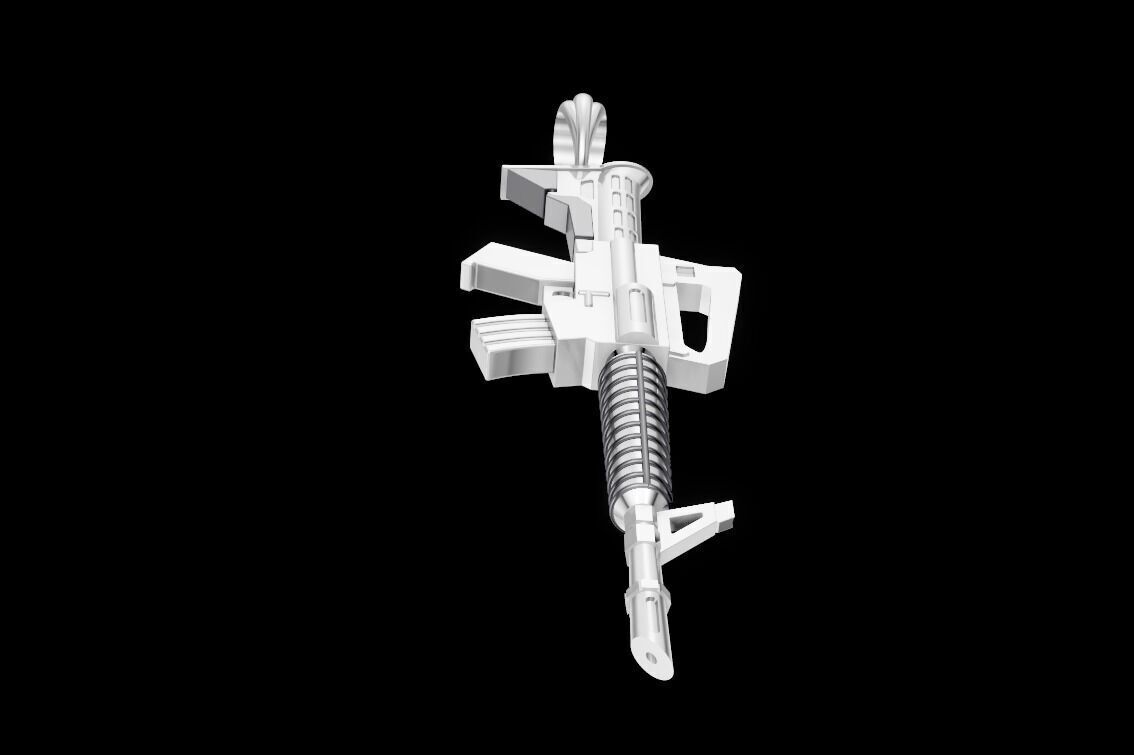 M4 Rifle Pendant 3D Model 3D print model_4