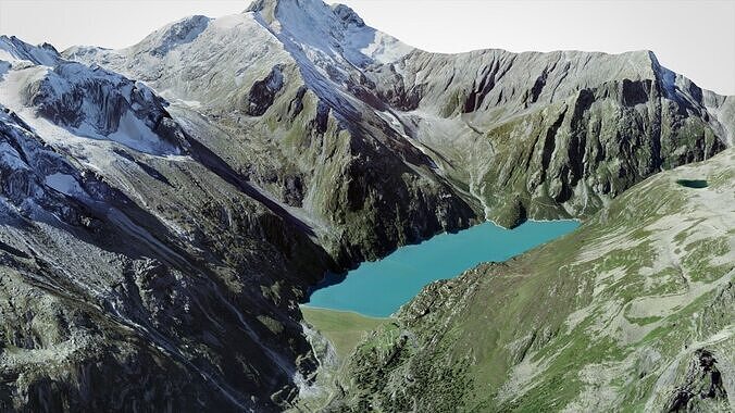 The Goscheneralpsee reservoir Switzerland 3D model