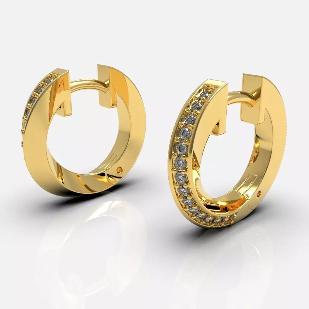 Diamond Hoops 3D print model