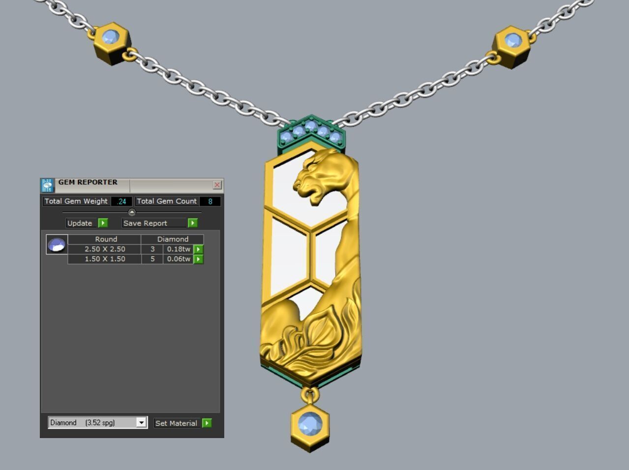 Necklaces 3DM STL OBJ model for 3D printing and CNC 3D print model_8