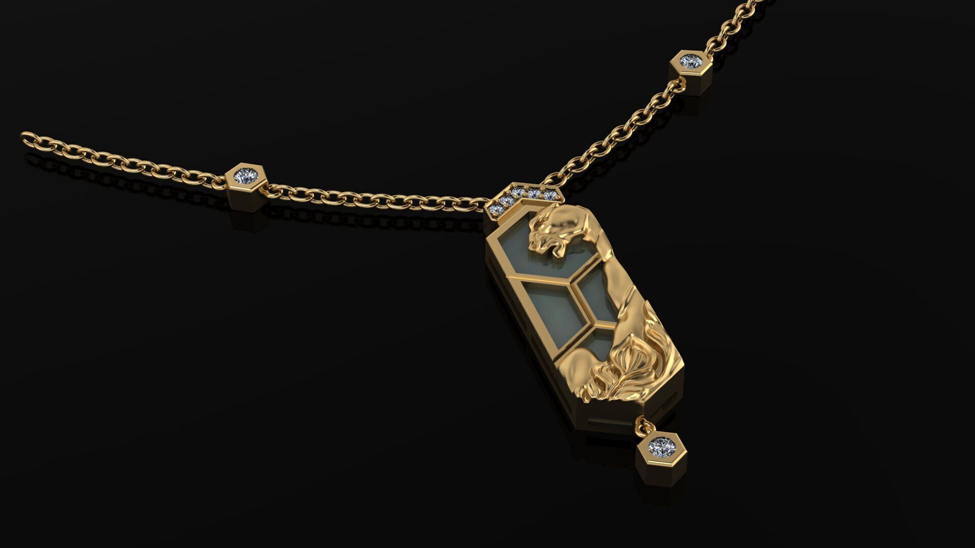 Necklaces 3DM STL OBJ model for 3D printing and CNC 3D print model_4