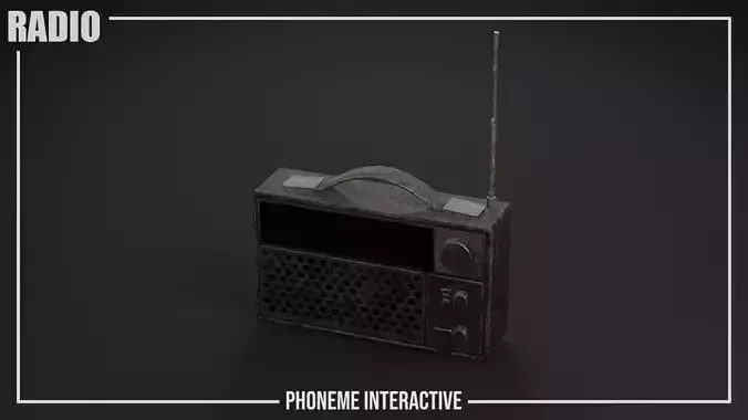 Old Radio Prop - Game Ready Asset with 3 LODs and PBR Textures
