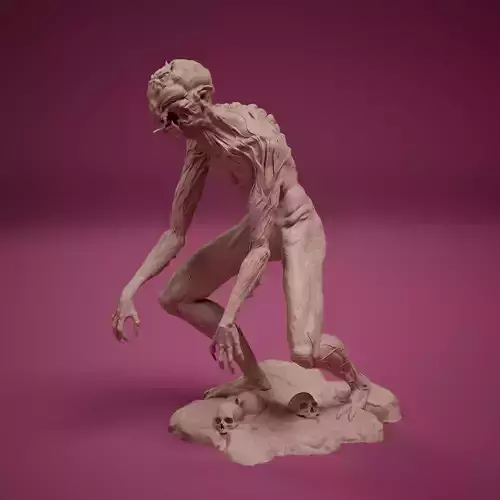 Spawn of the Abyss - The Emaciated Lurker - Creatures STL 3D print model