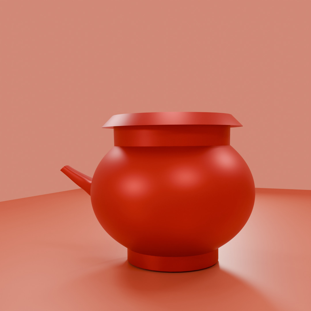 Water pot design 3D model_3