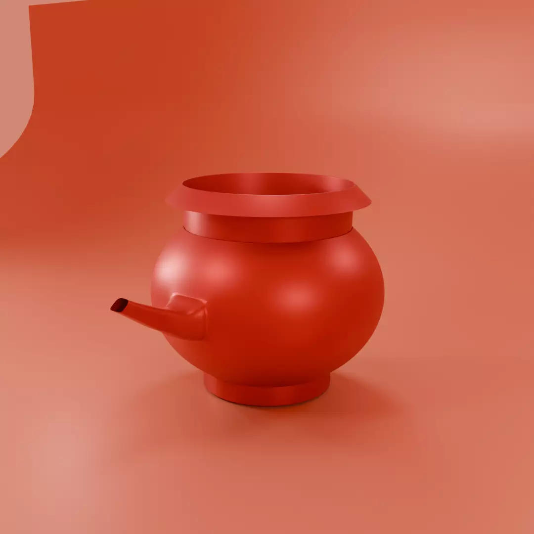 Water pot design 3D model_0