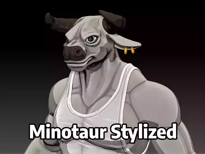 Minotaur Stylized High Poly